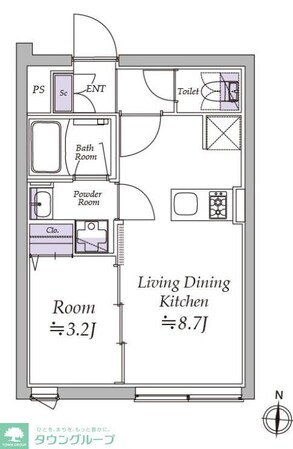 アトリオフラッツ清澄白河の物件間取画像